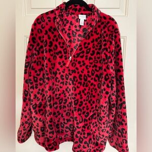 Chico’s red animal print comfy top​